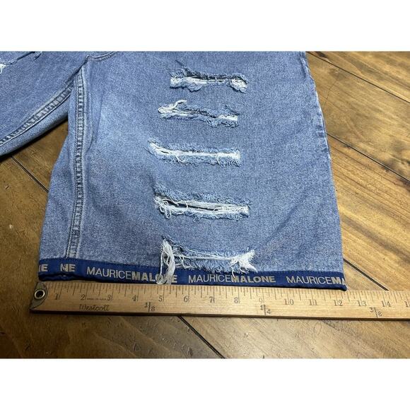 Maurice Malone Men’s Baggy Denim Shorts 90s Vintage Size 40 - Picture 12 of 13